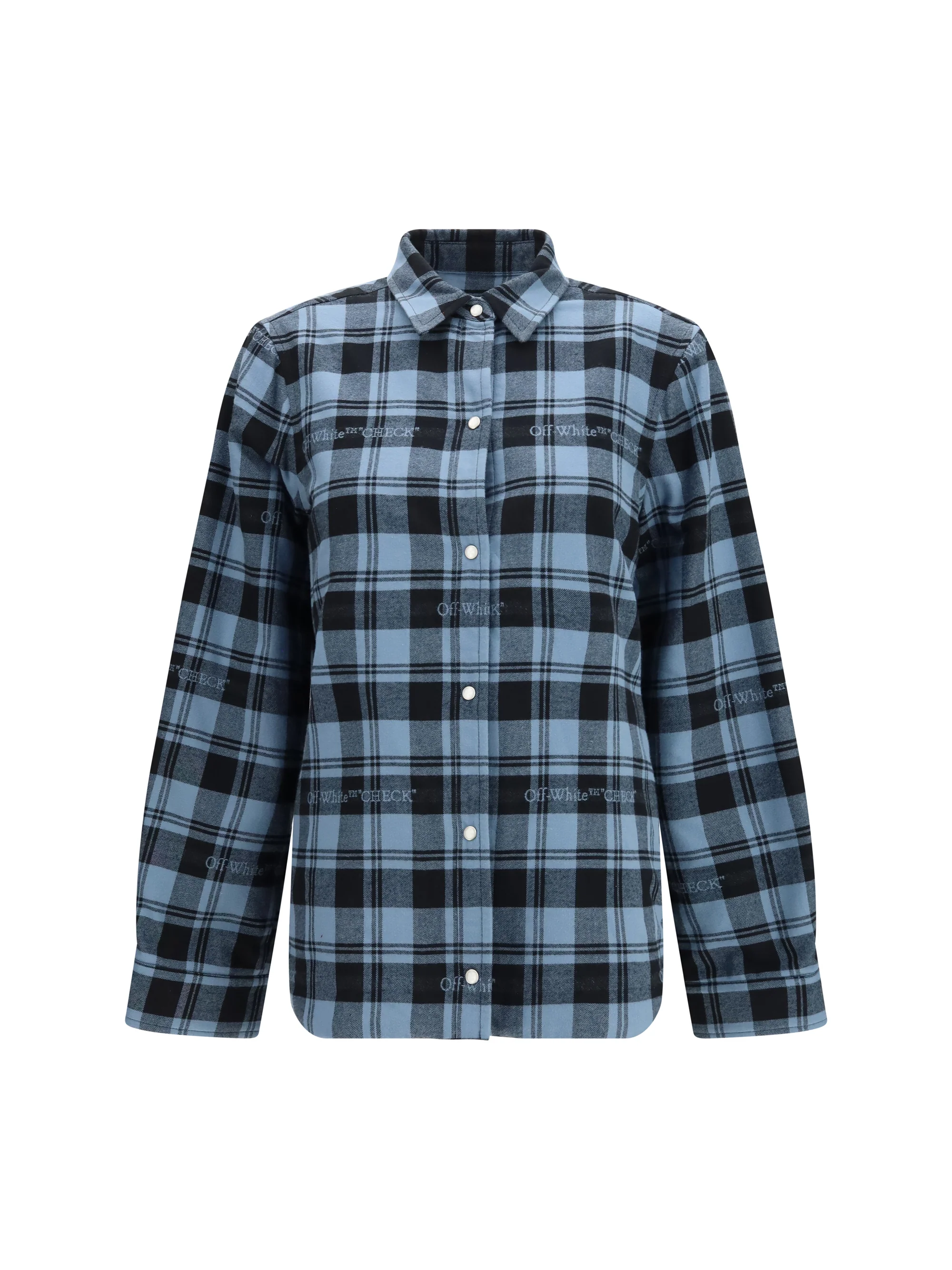OFF-WHITE 38 check flannel padded overshirt