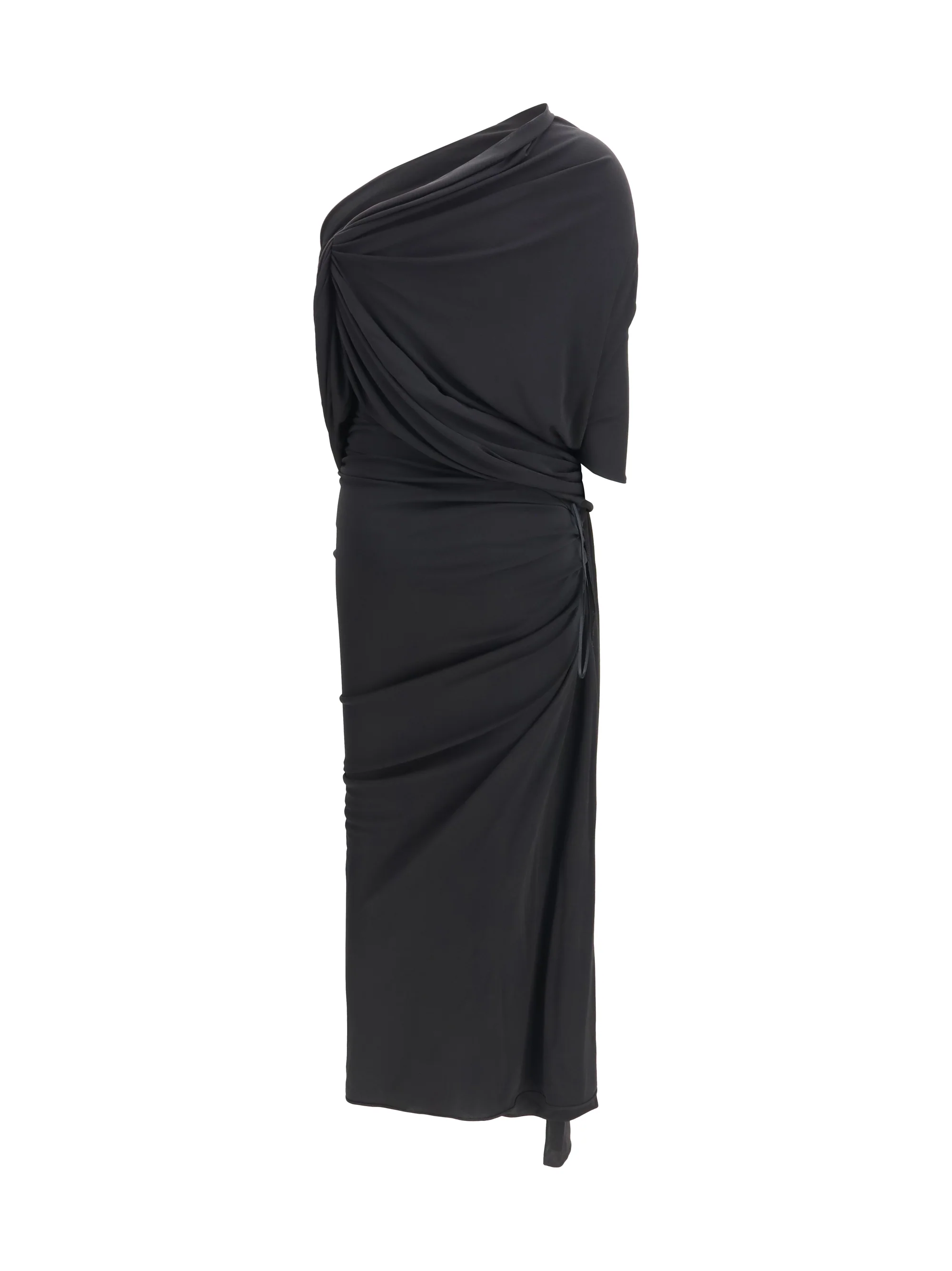 draped asymmetric dress