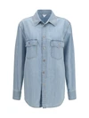 sky bleached oversize denim shirt