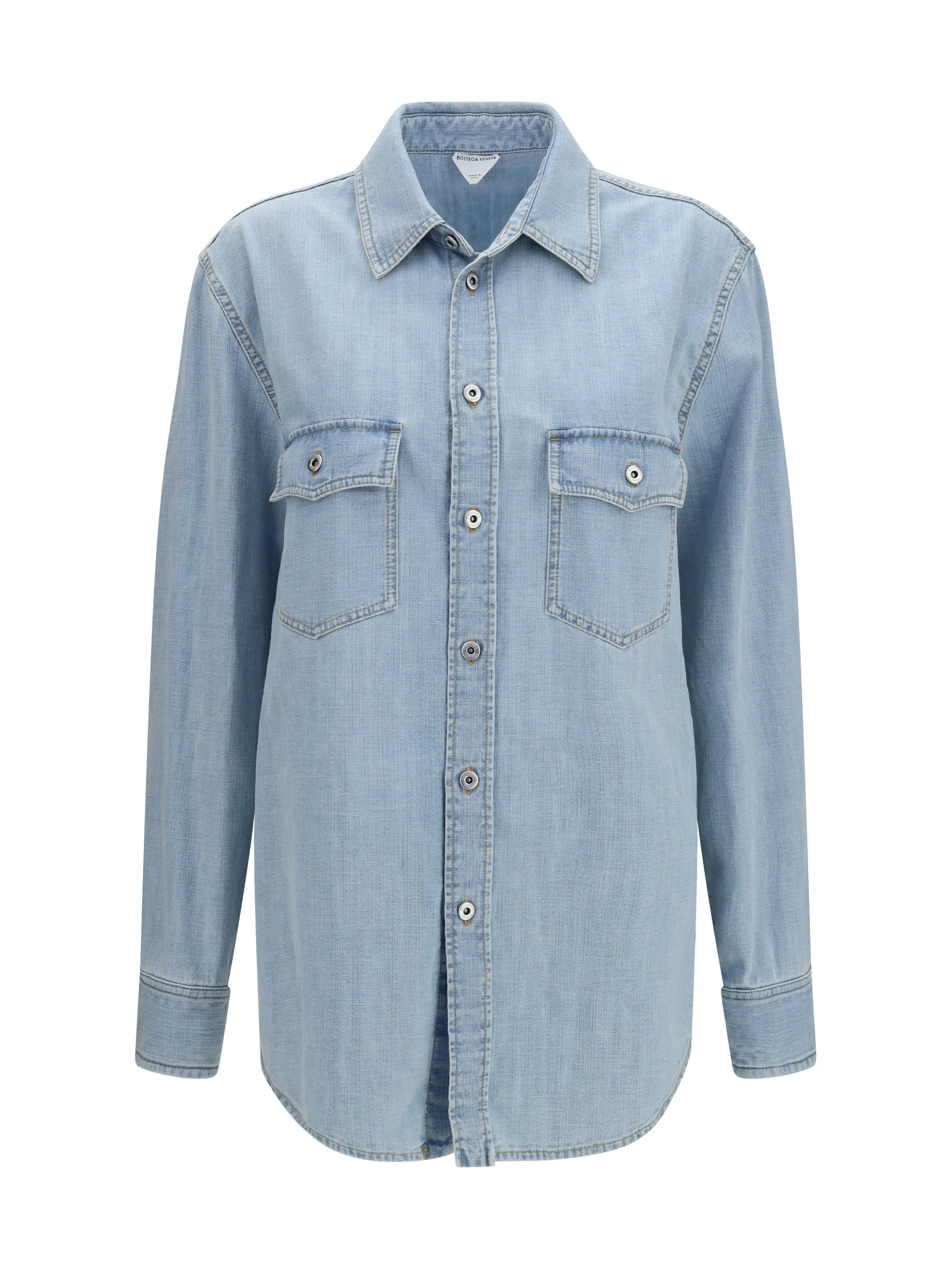 sky bleached oversize denim shirt