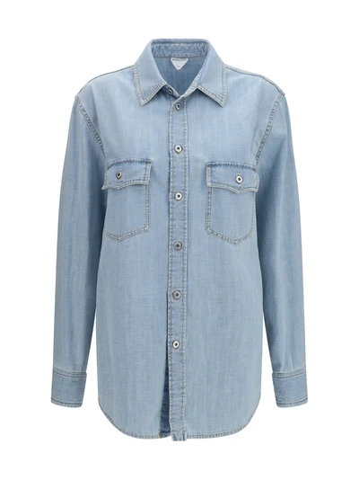 sky bleached oversize denim shirt