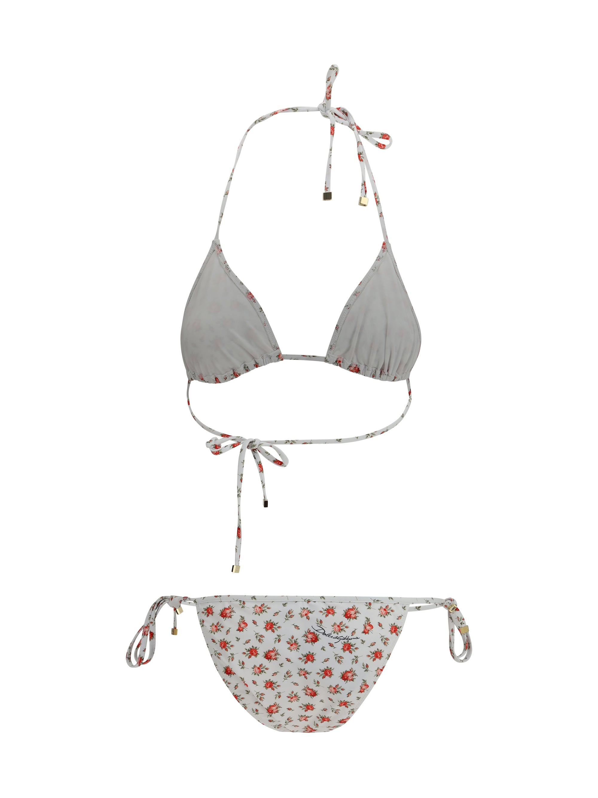 DOLCE amp; GABBANA 2 triangle bikini with roselline print