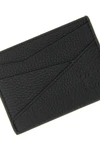 puzzle edge hammered leather card holder
