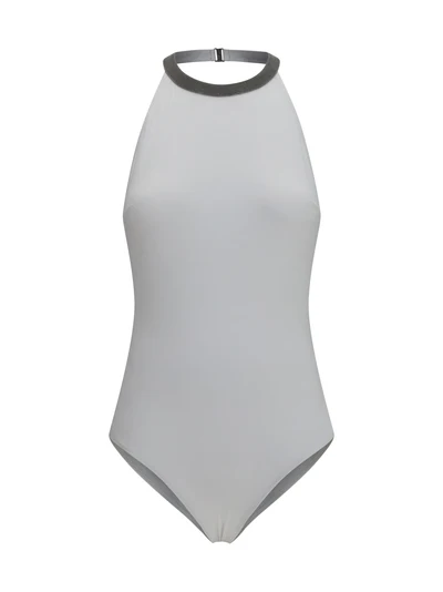one-piece swimsuit with monili embellishment