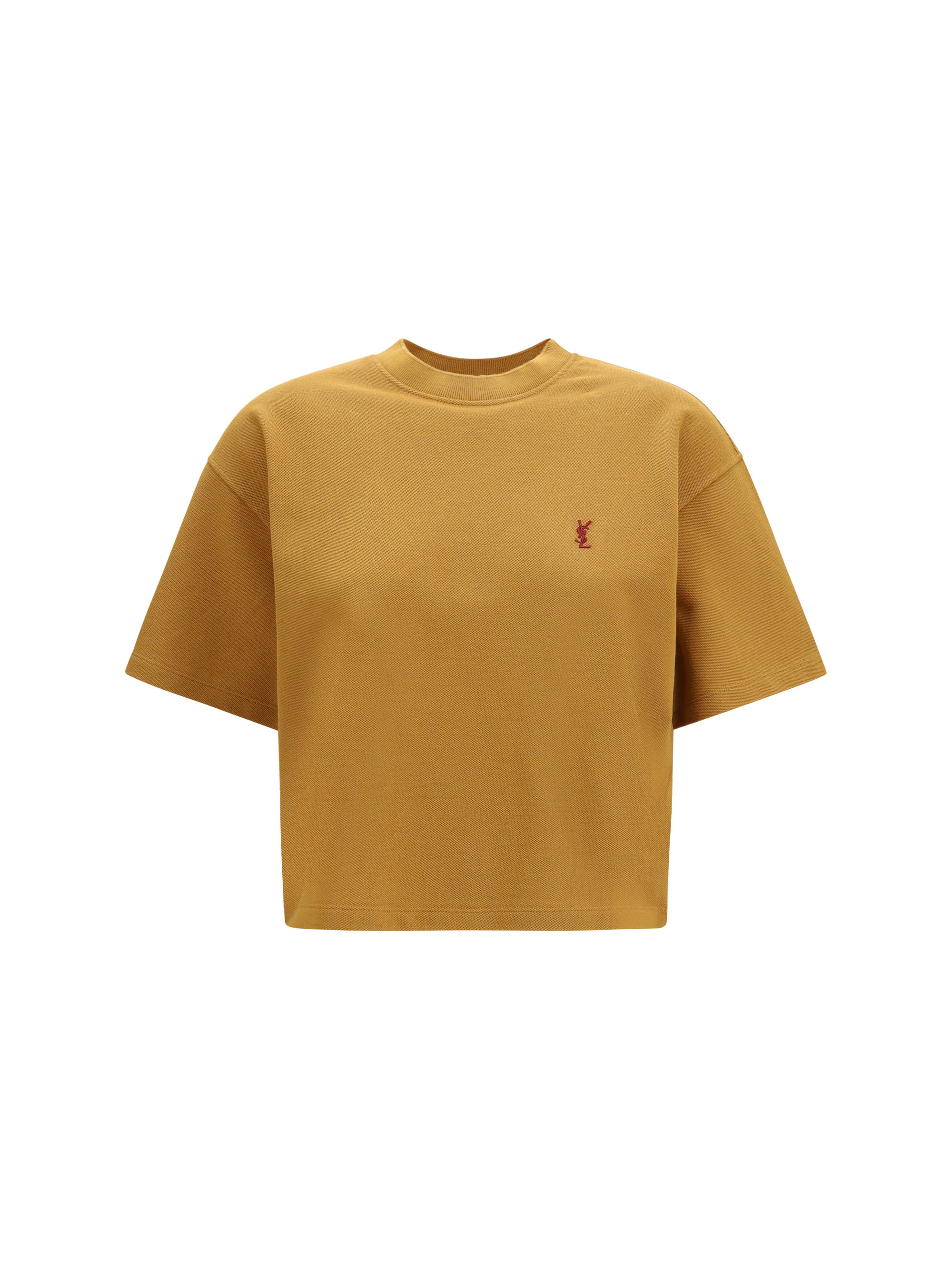 SAINT LAURENT M cassandre oversized t-shirt in piqué cotton