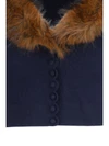 knit and faux fur cardigan