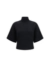 cropped cashmere turtleneck sweater
