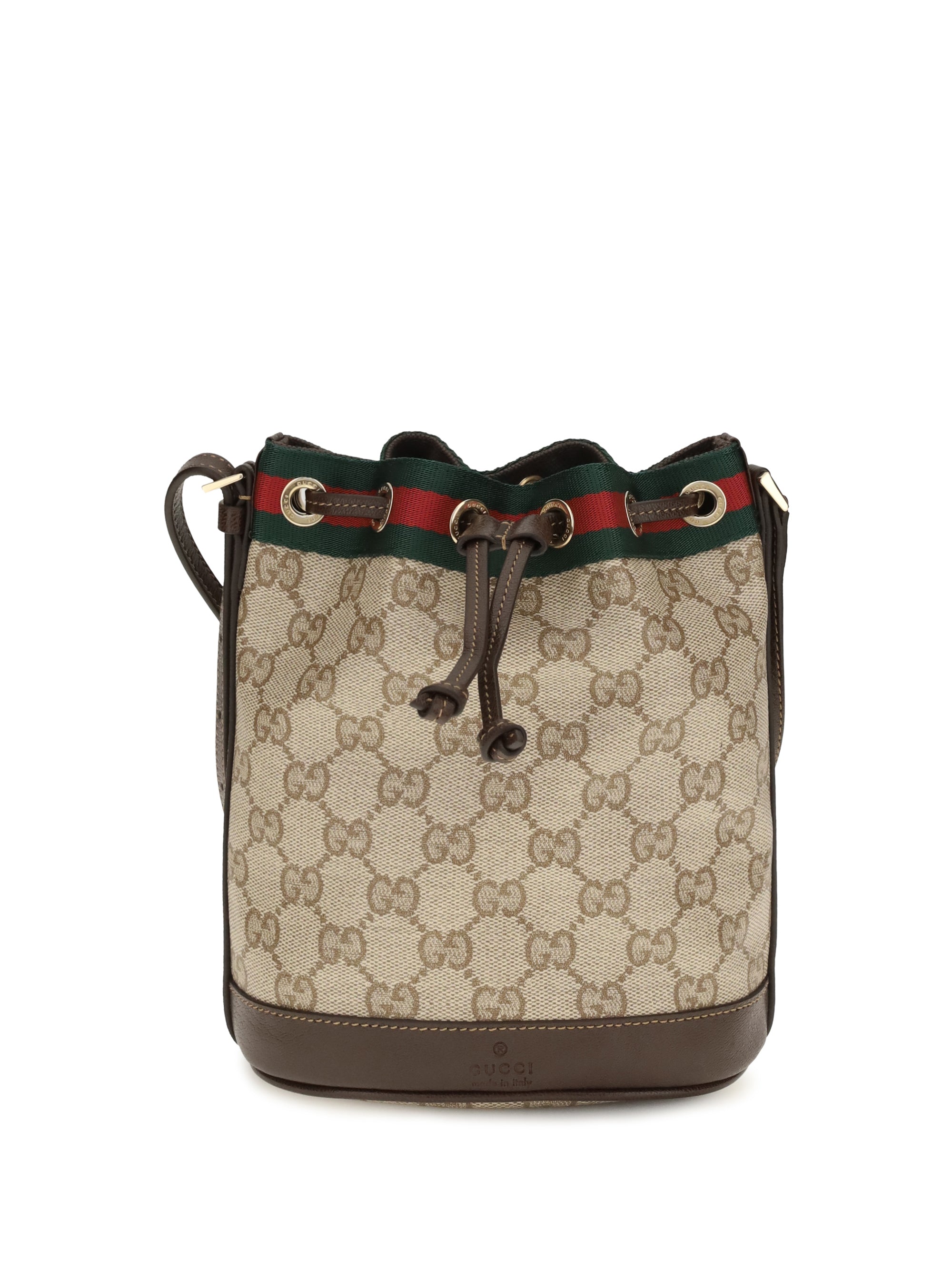 GUCCI OS web stripe bucket bag