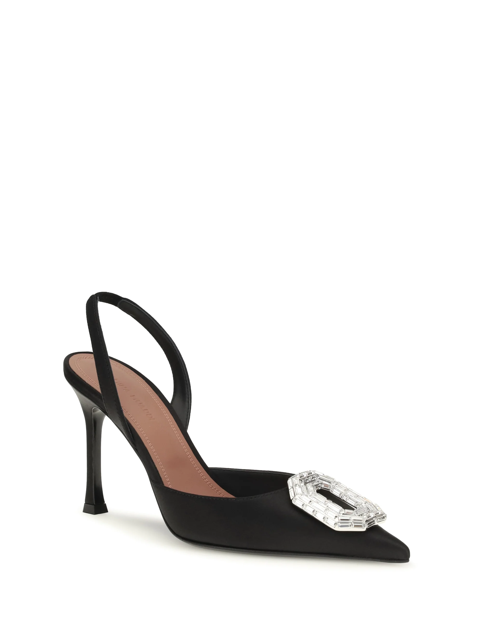 AMINA MUADDI 36 camelia satin slingback pumps