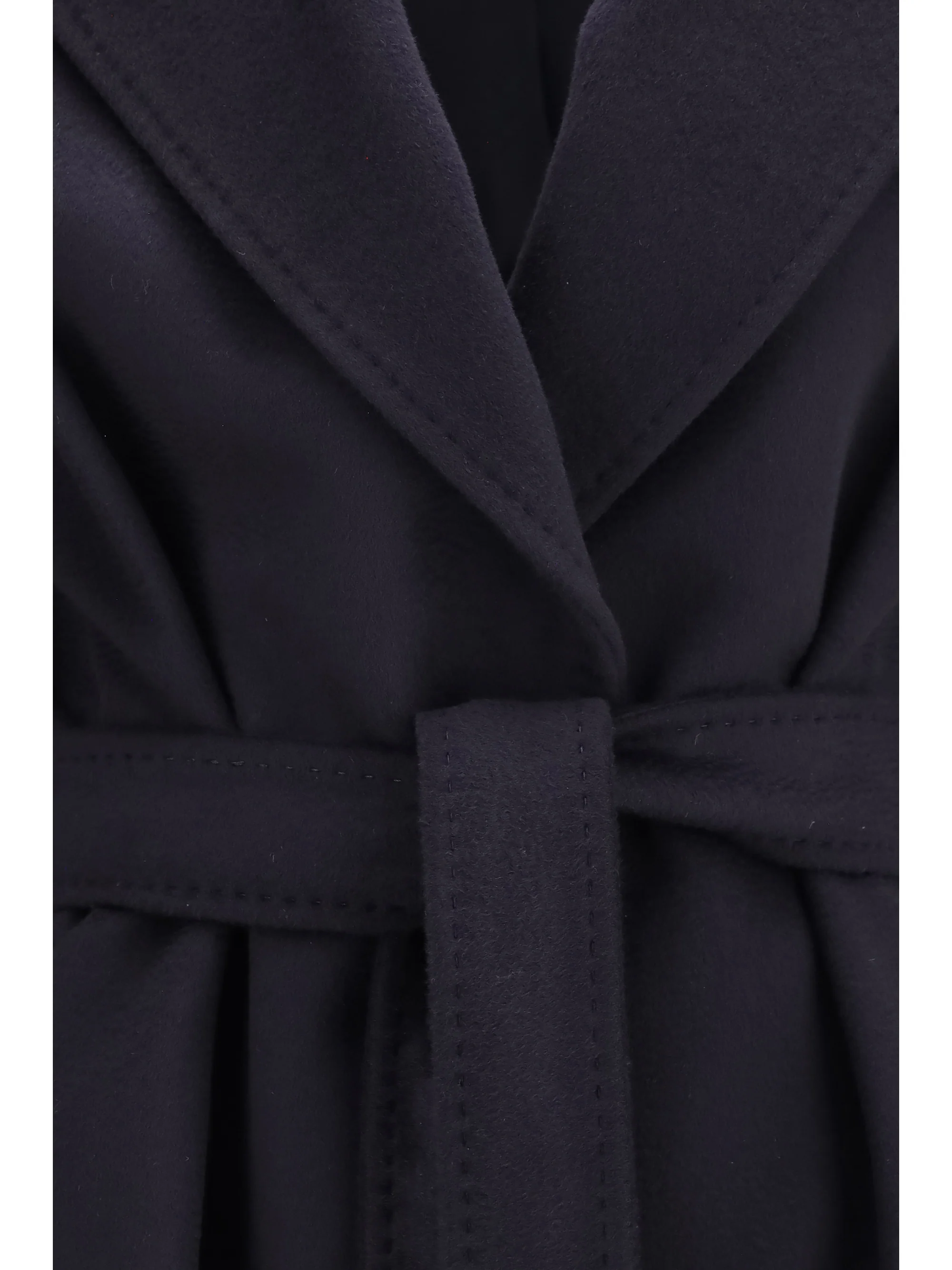 wool coat with peak lapels