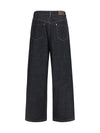 straight-leg denim jeans