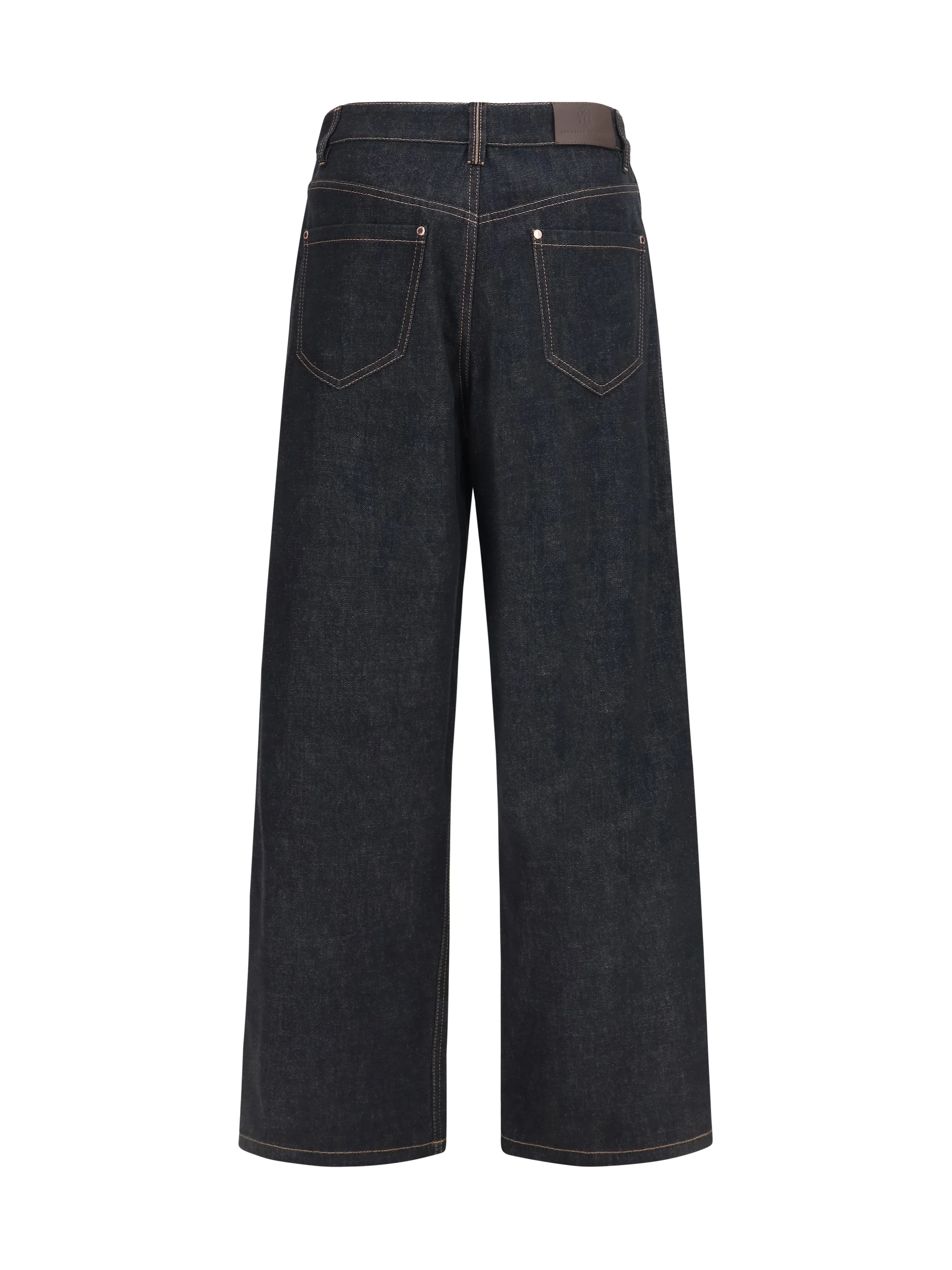 straight-leg denim jeans