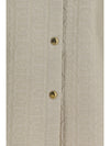 quilted chain motif padded shirt jacket