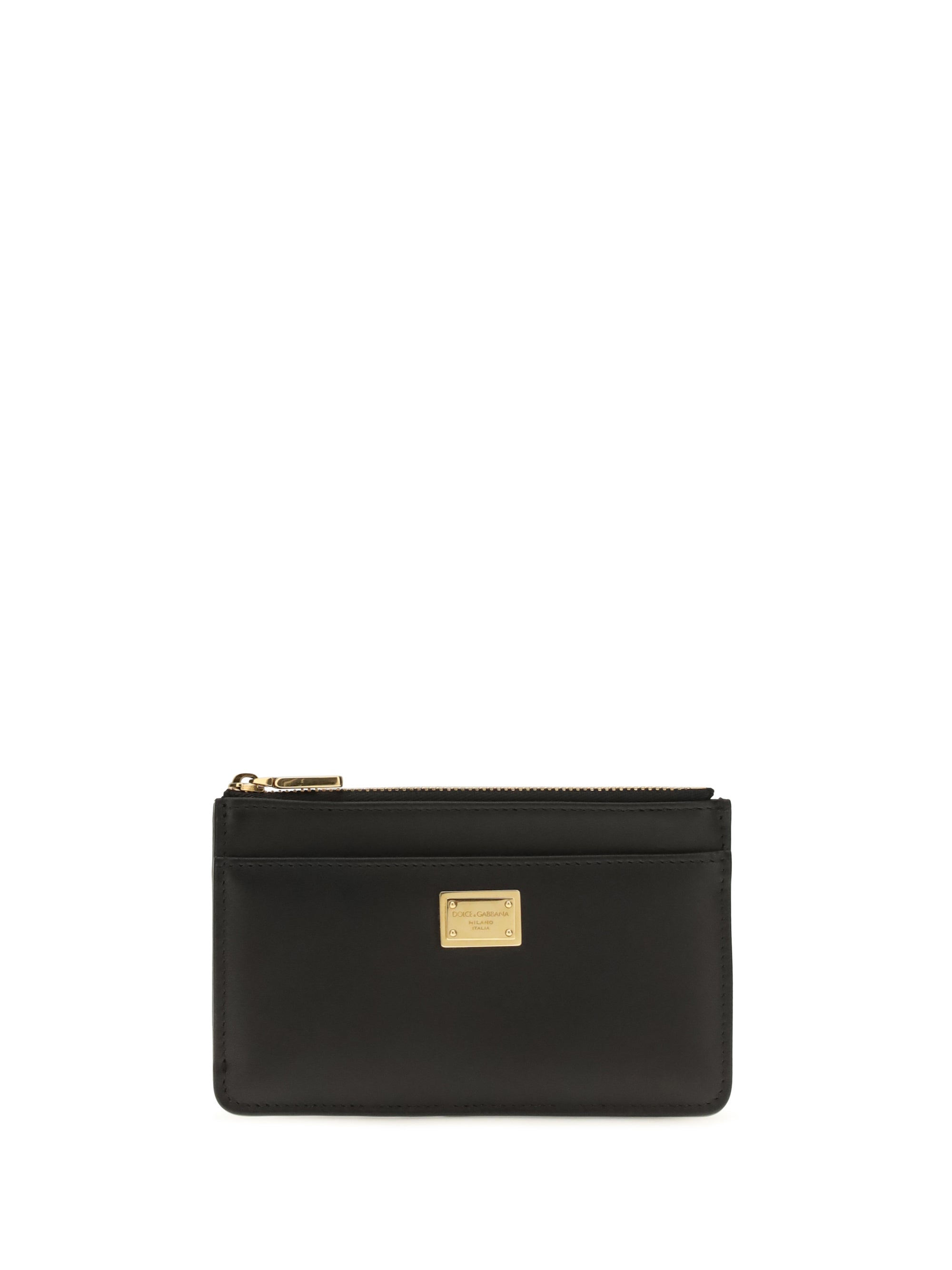 DOLCE amp; GABBANA OS leather zip card holder