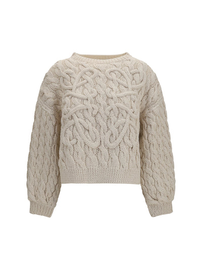 wool and cotton-blend midweight knit