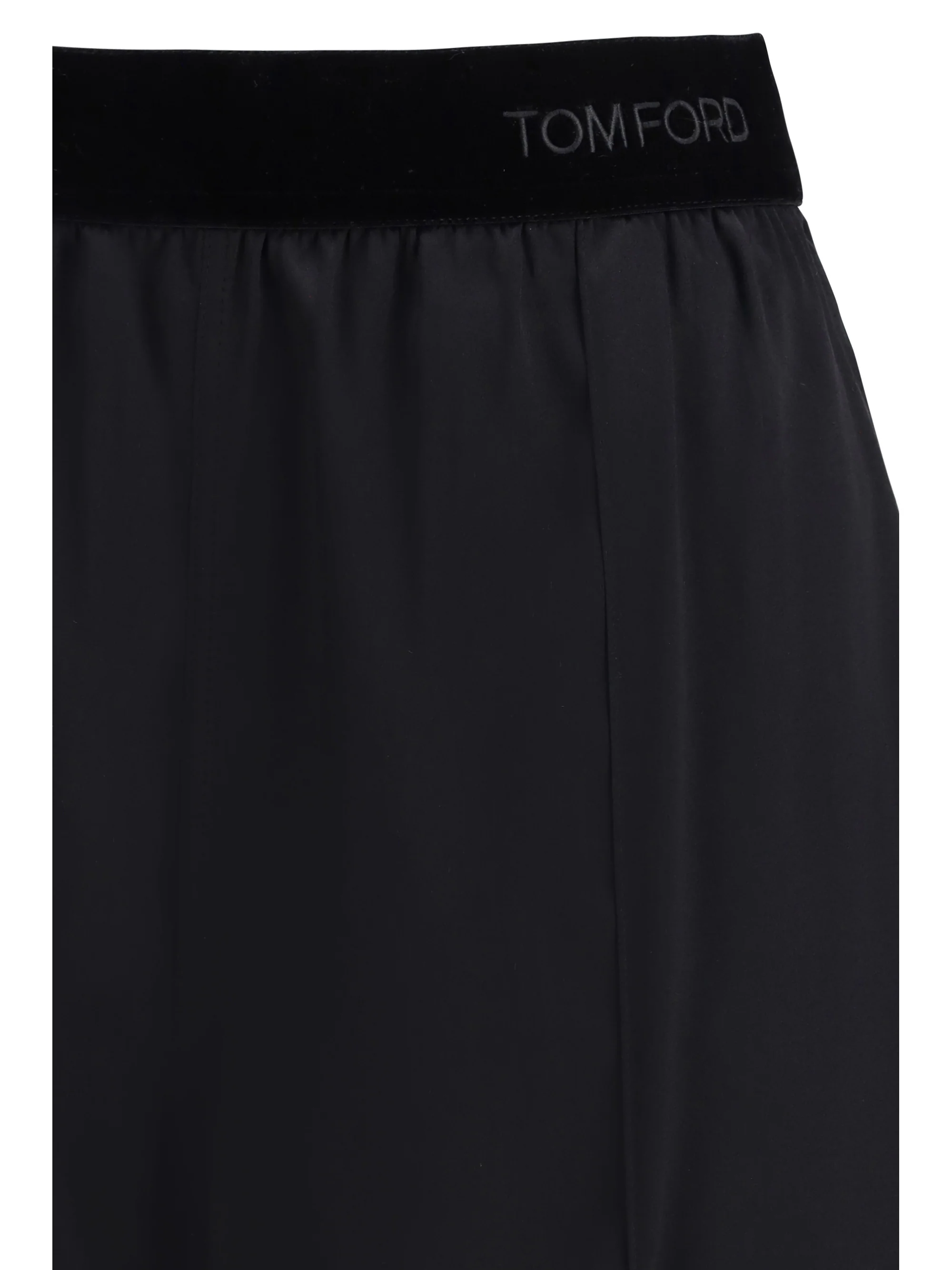 stretch silk satin pants