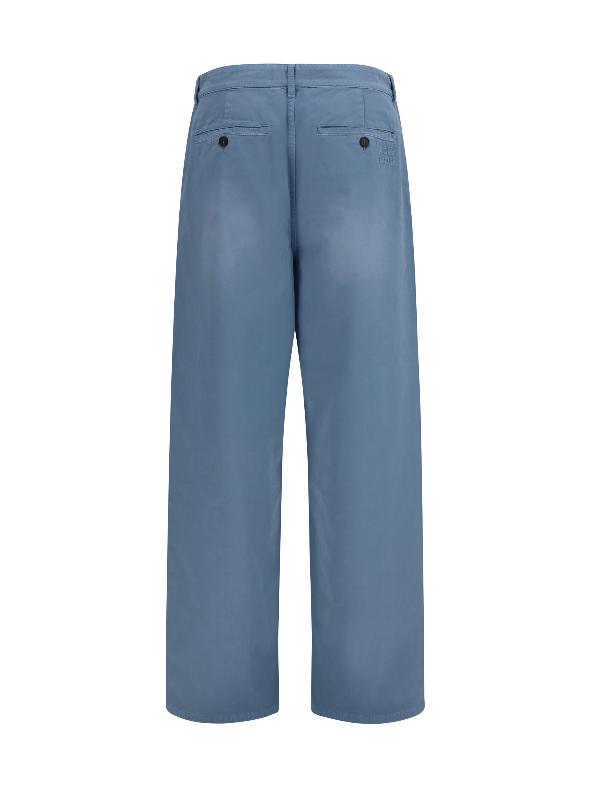 MIU MIU 40 garment-dyed wide-leg pants