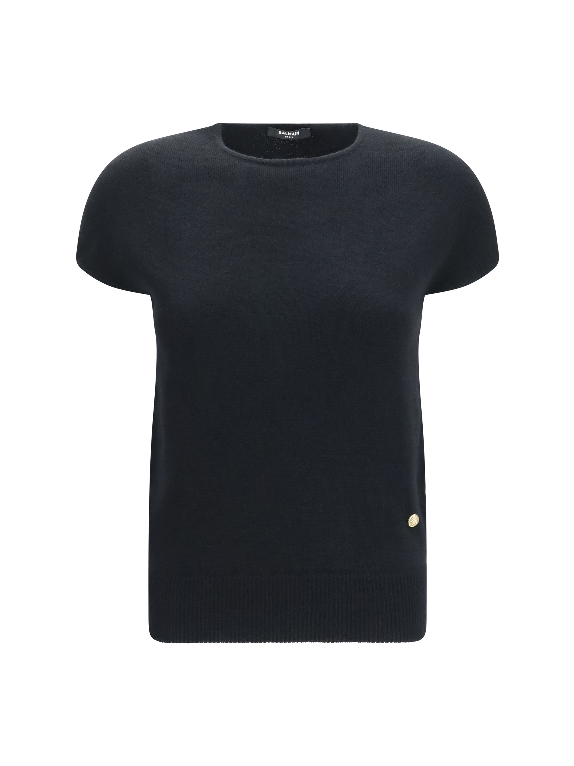 BALMAIN 36 sleeveless wool and cashmere sweater