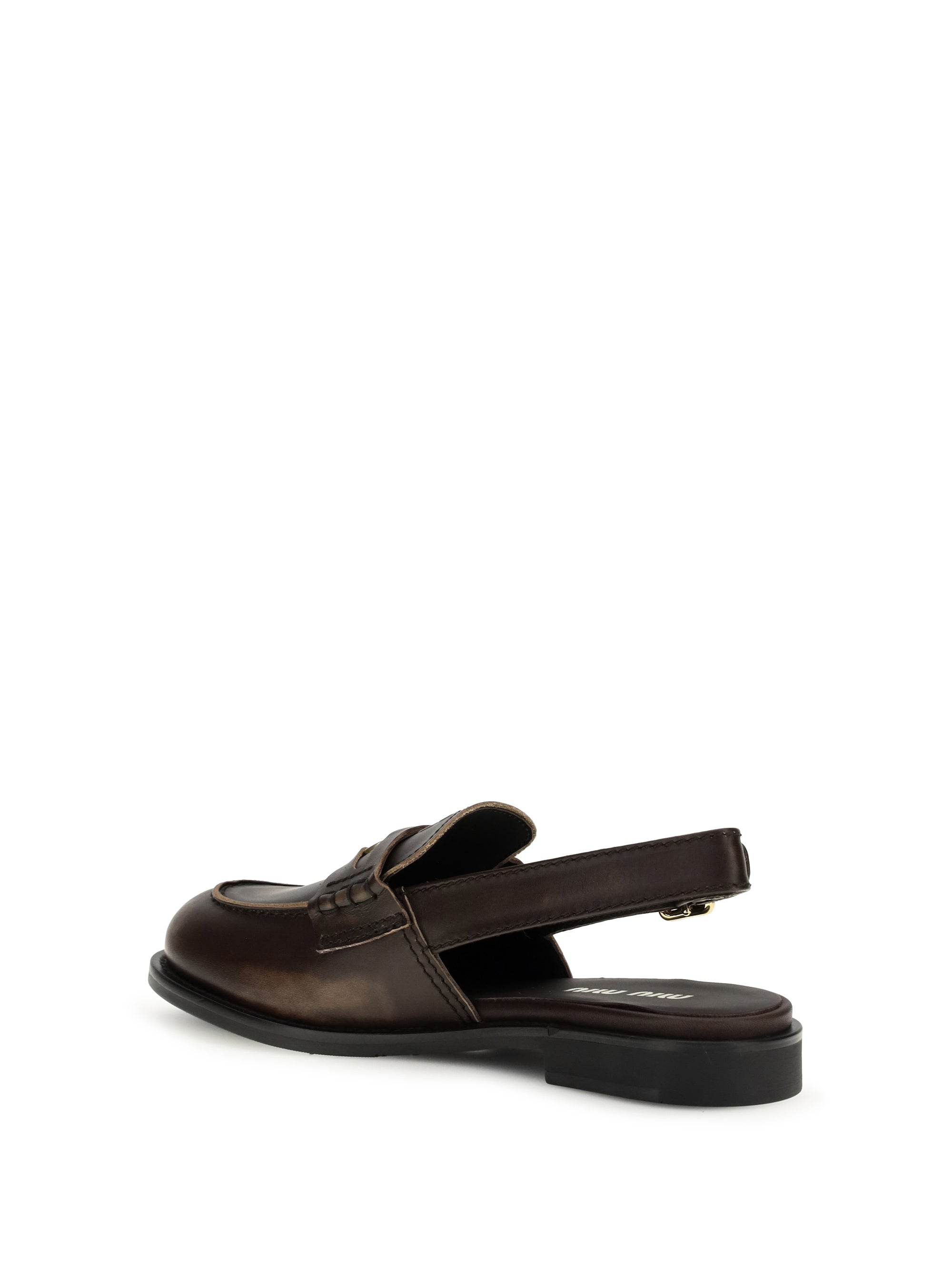 buckled leather loafers