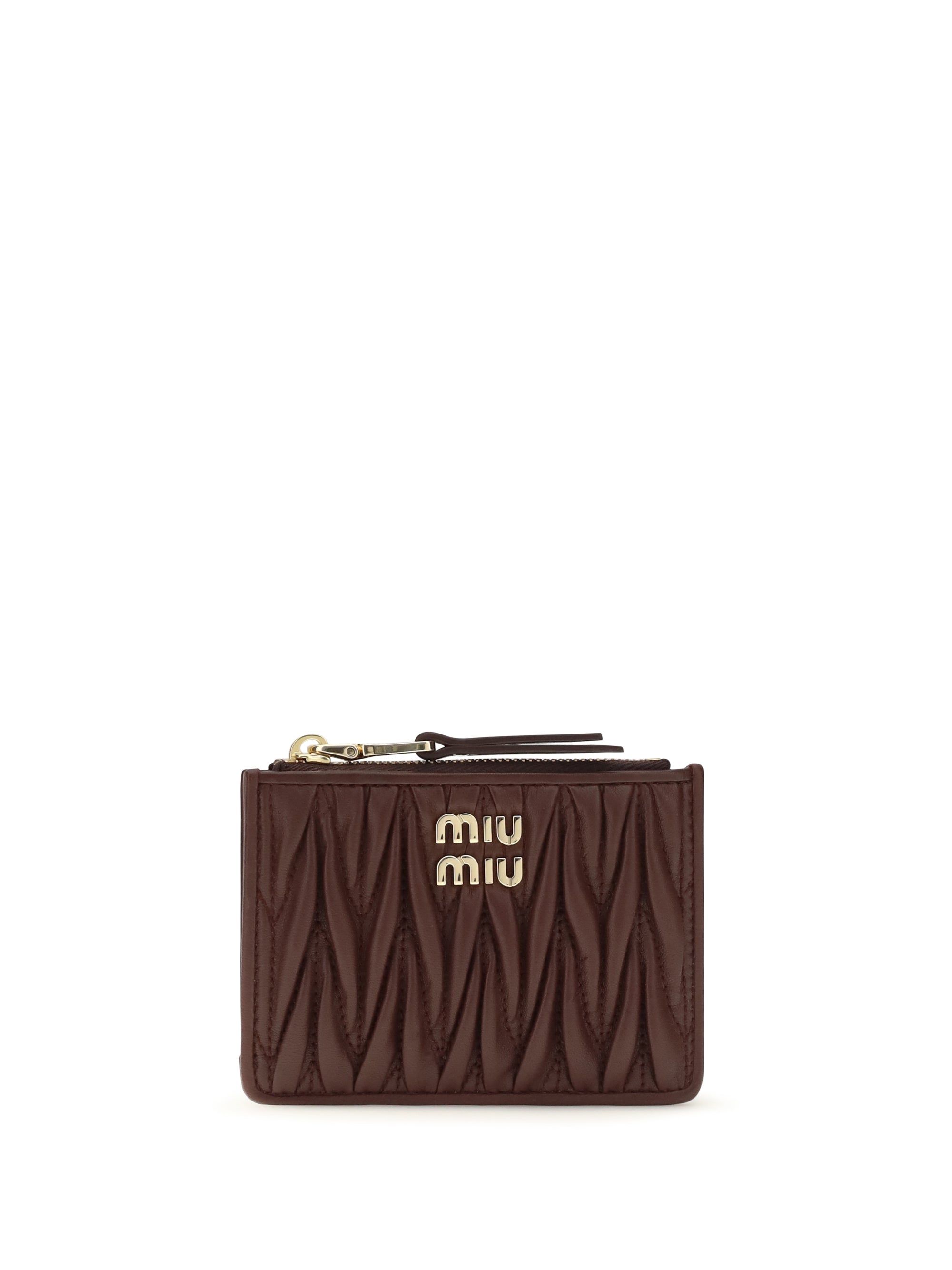 MIU MIU OS leather wallet with logo