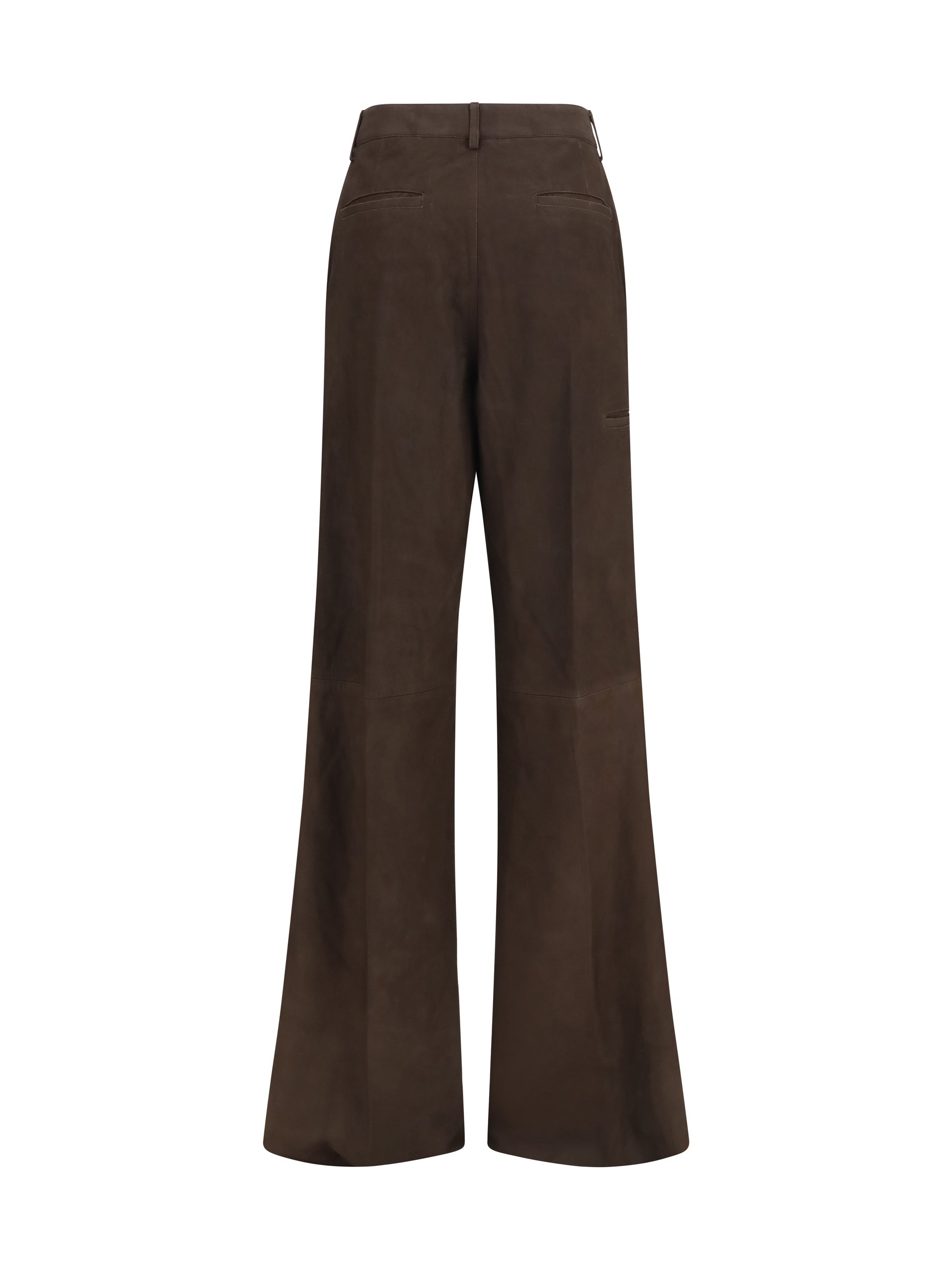 RICK OWENS 27 wide-leg suede pants