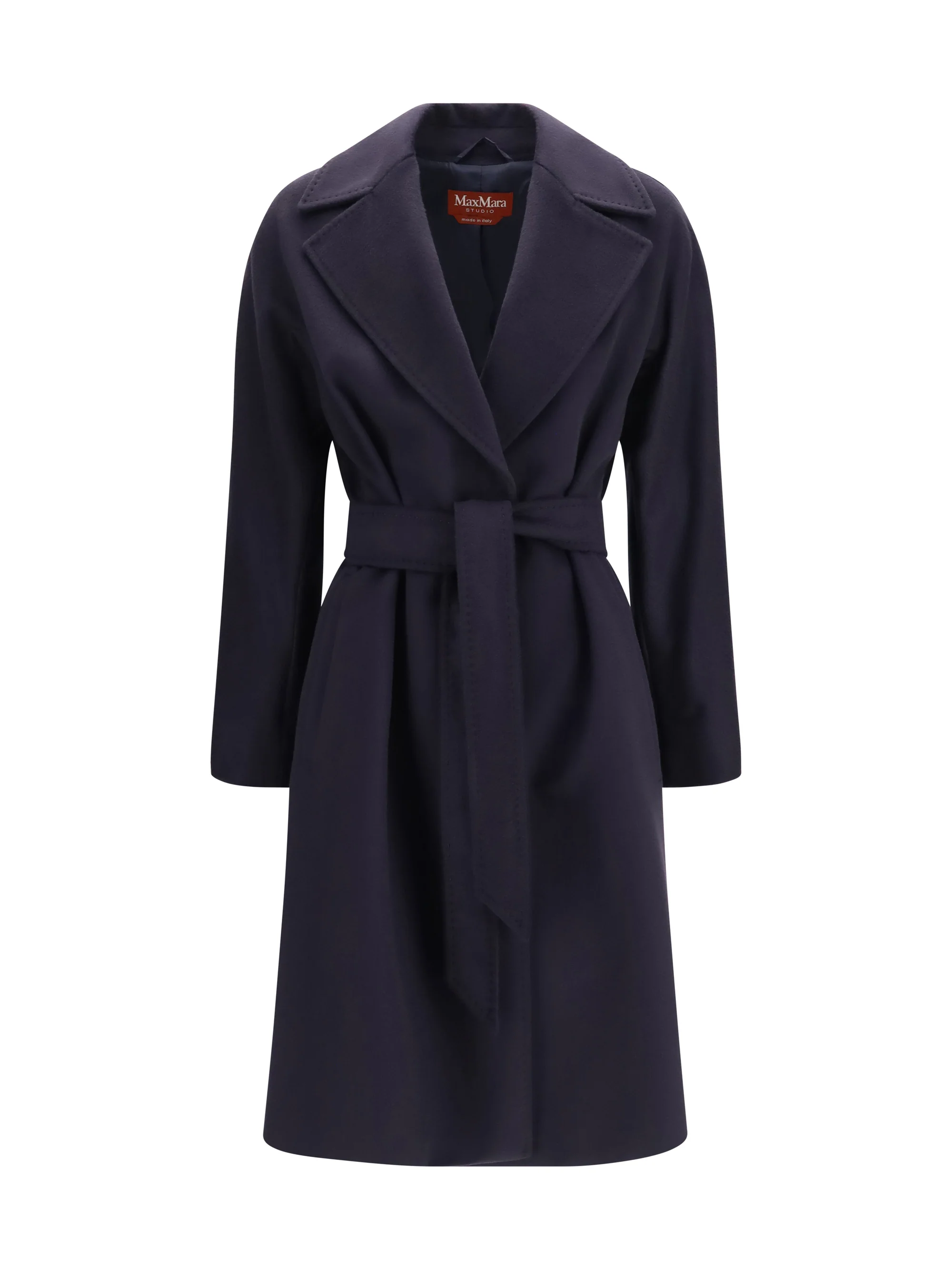 MAX MARA STUDIO 40 wool coat with peak lapels