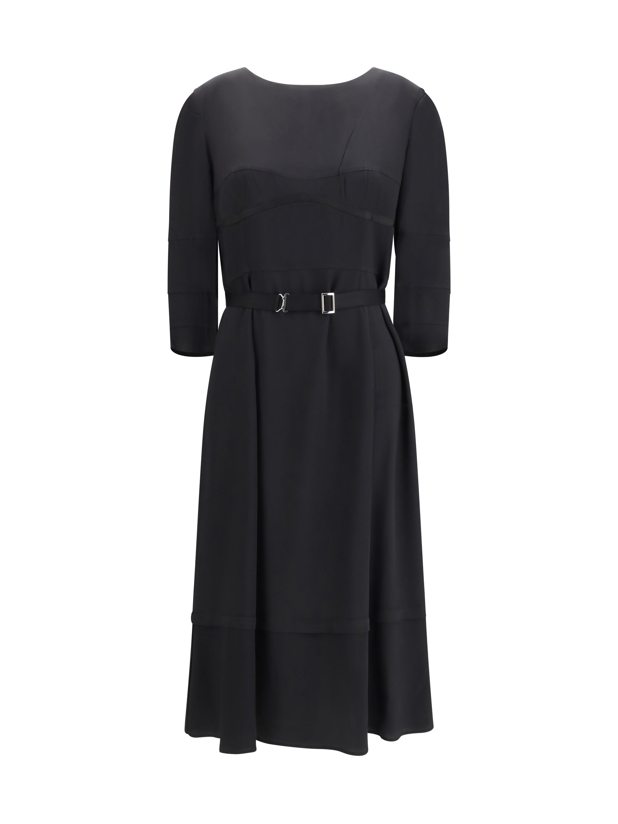 PRADA 40 wool and silk midi dress