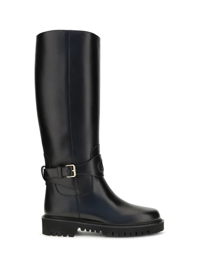 vlogo signature calfskin high boots