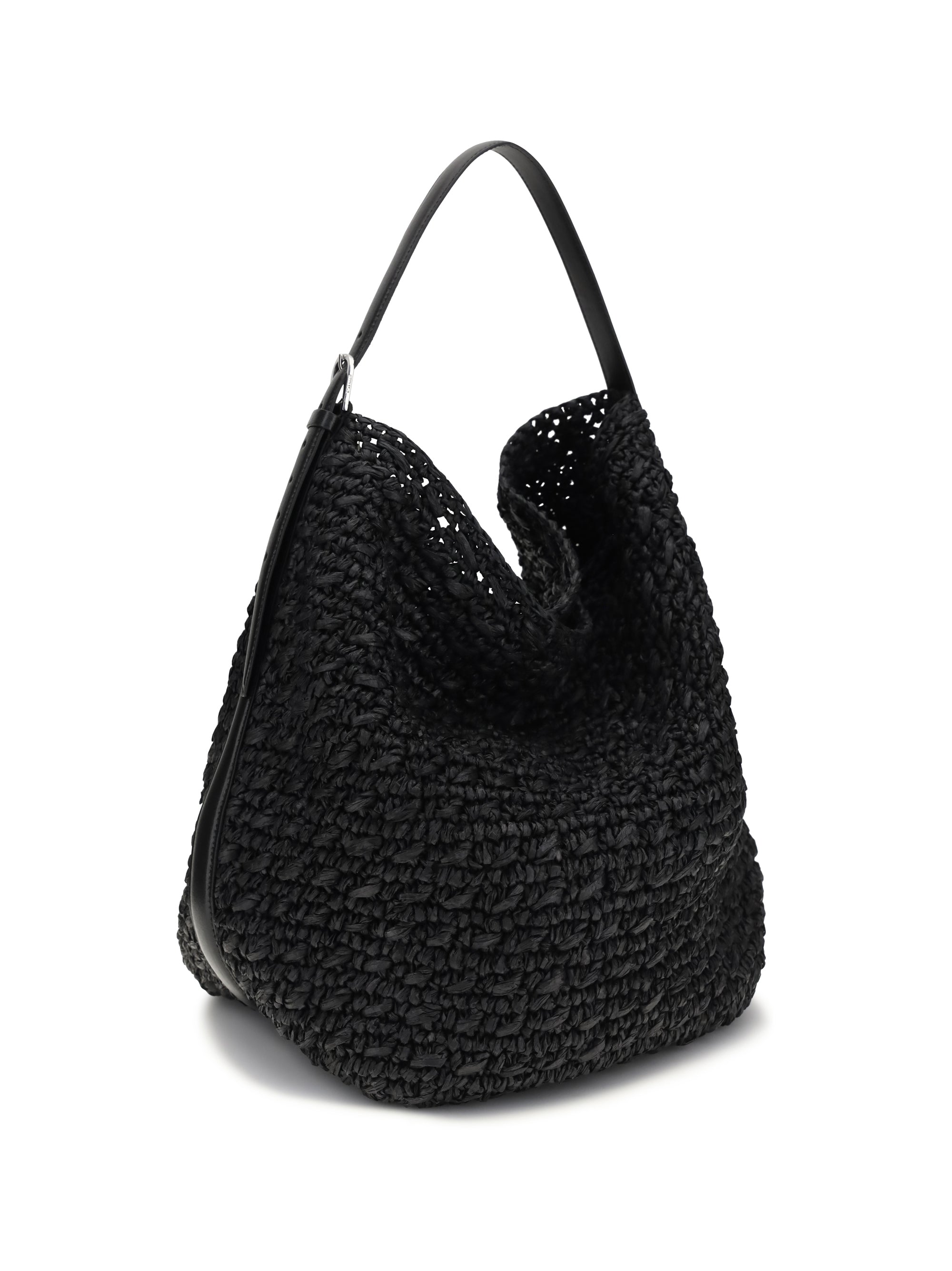 paper raffia tote shoulder bag