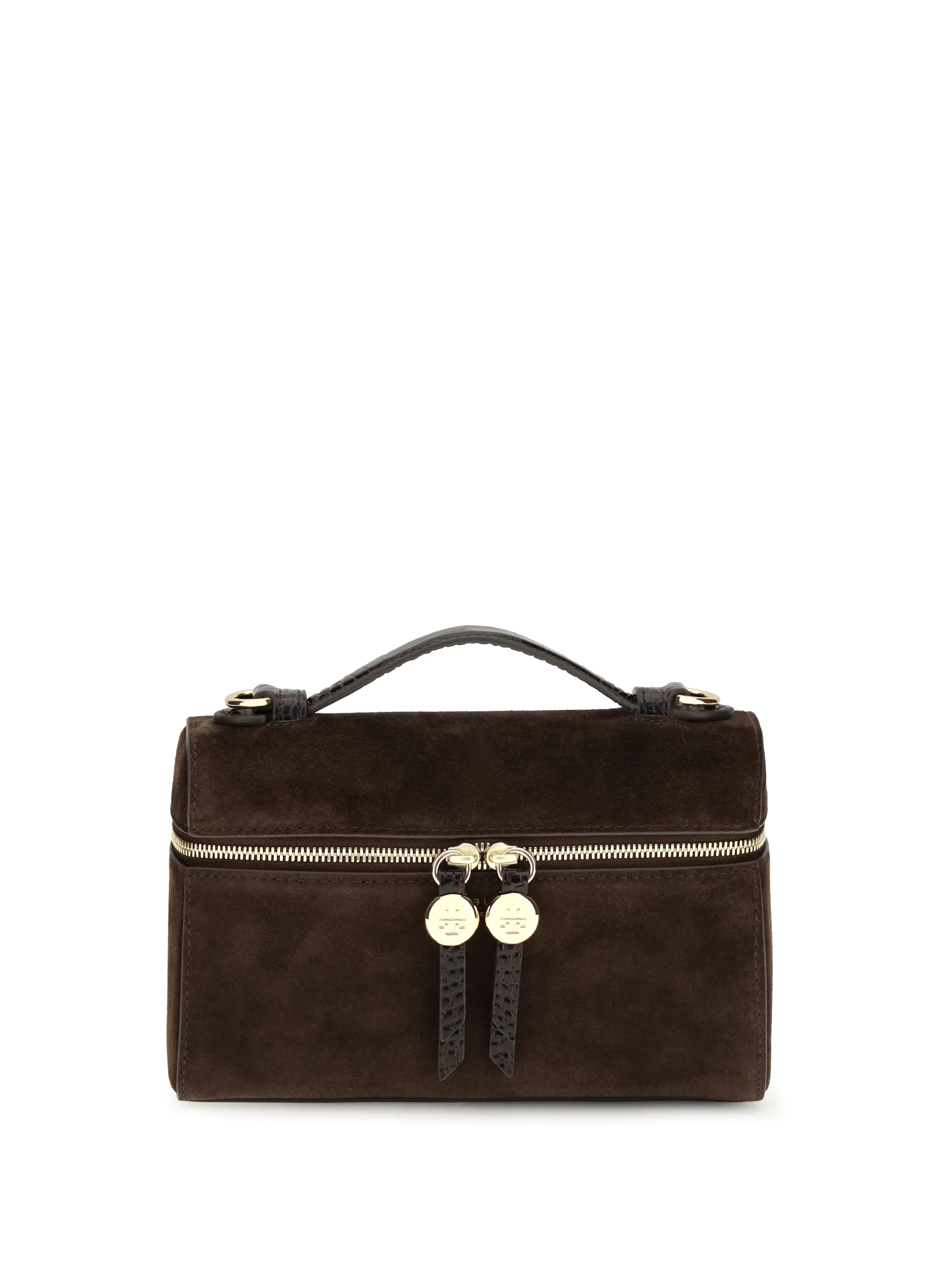 TORY BURCH OS romy slim suede top handle bag