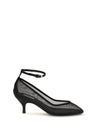 nude mesh pumps