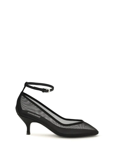 nude mesh pumps