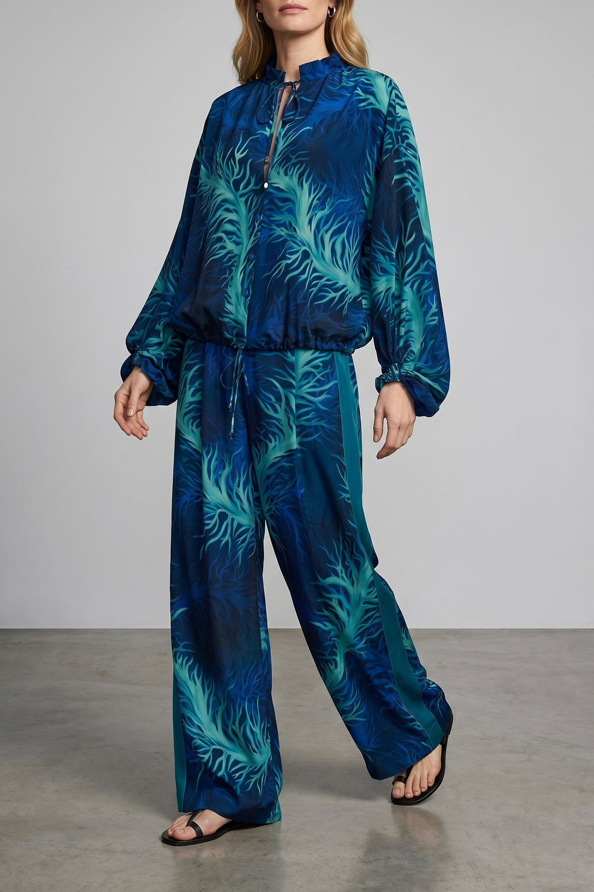 F.R.S. - FOR RESTLESS SLEEPERS S all over corals archilo crêpe de chine silk shirt