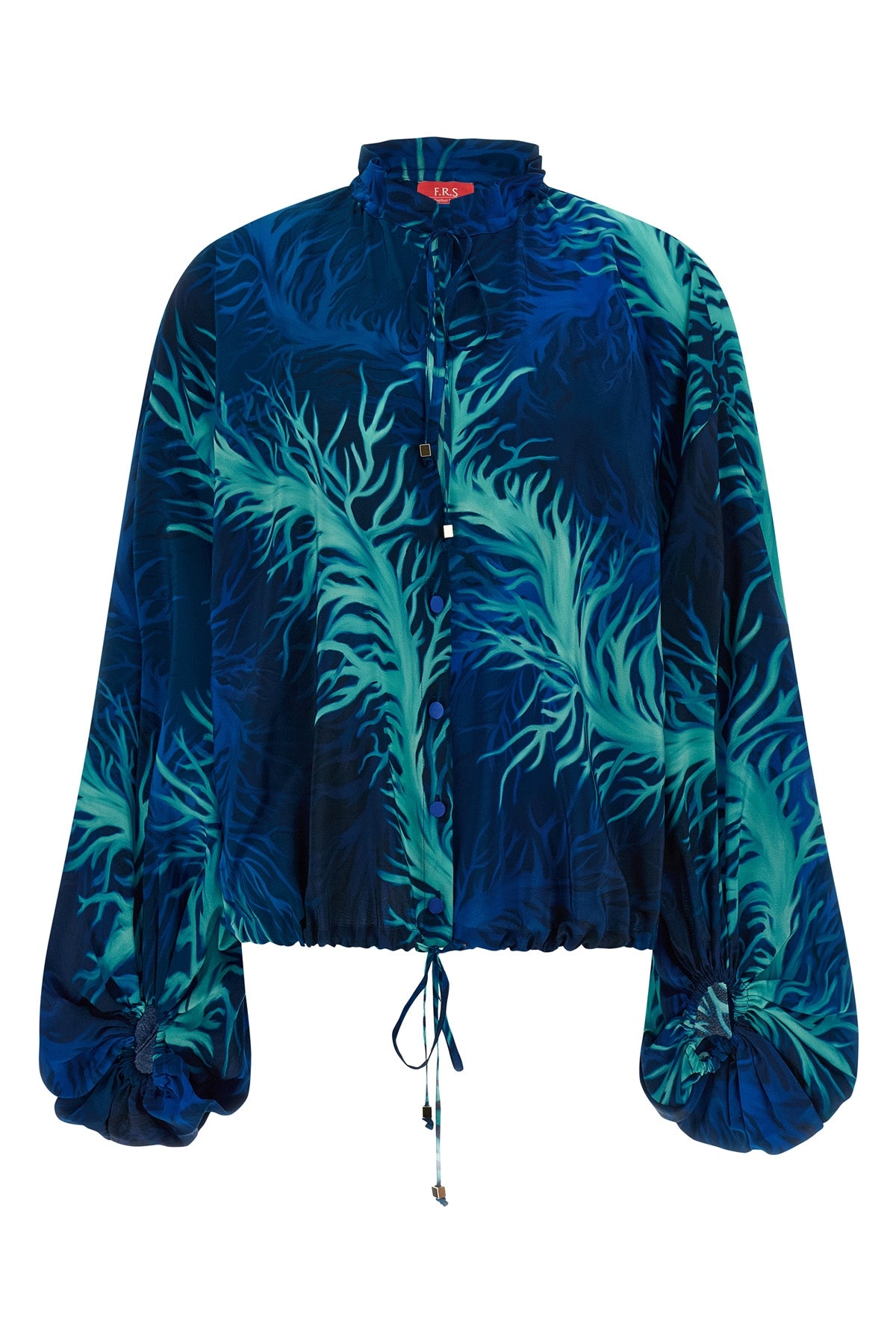 F.R.S. - FOR RESTLESS SLEEPERS S all over corals archilo crêpe de chine silk shirt