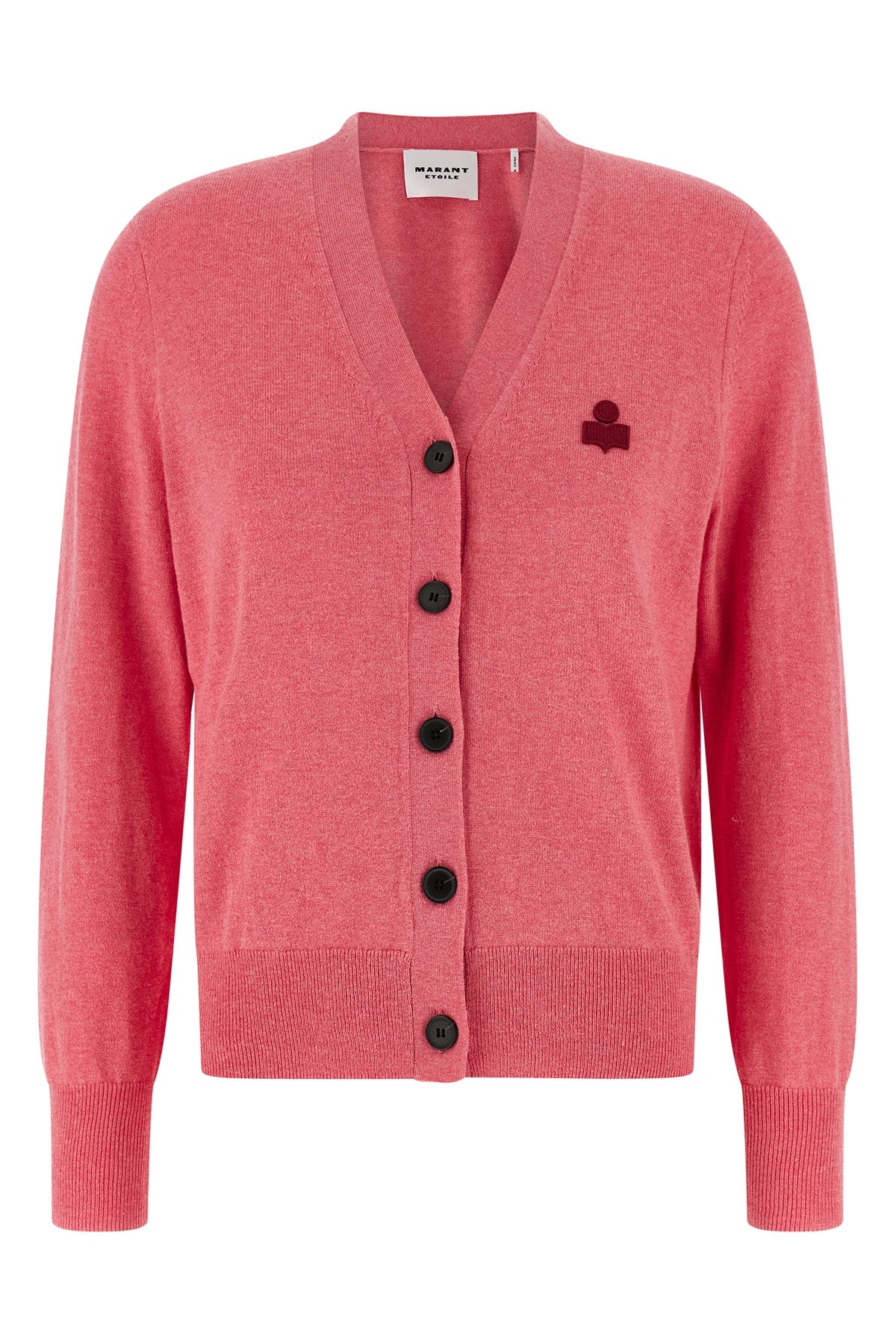 MARANT ETOILE 34 karina mélange cotton and wool blend cardigan