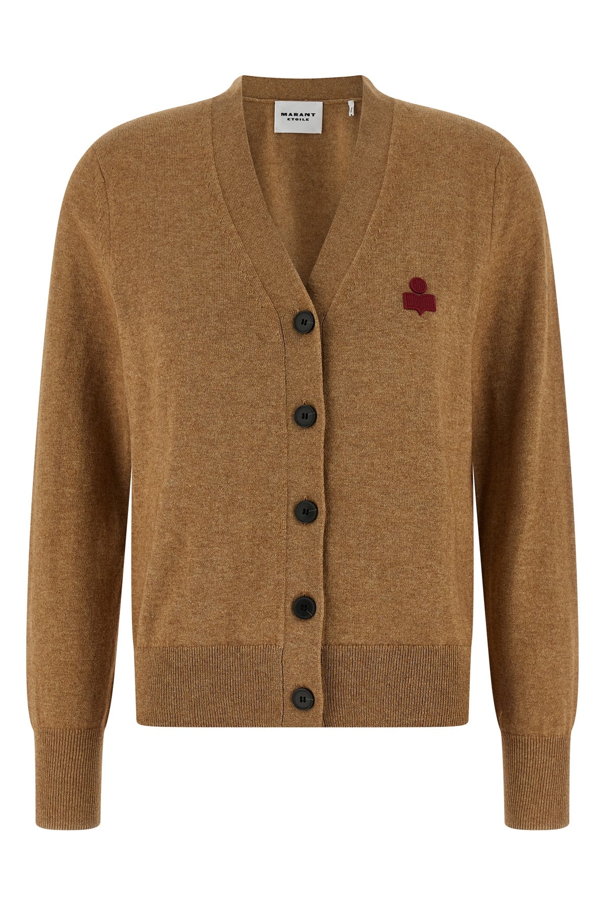 karina mélange cotton and wool blend cardigan