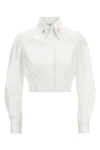 the elisabetta franchi cropped shirt redefines the codes of classic tailoring th