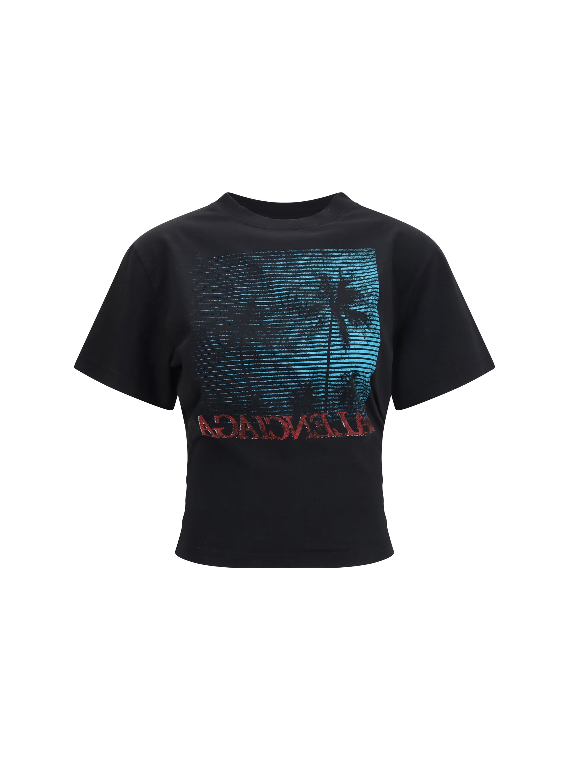BALENCIAGA M vintage holiday cropped t-shirt