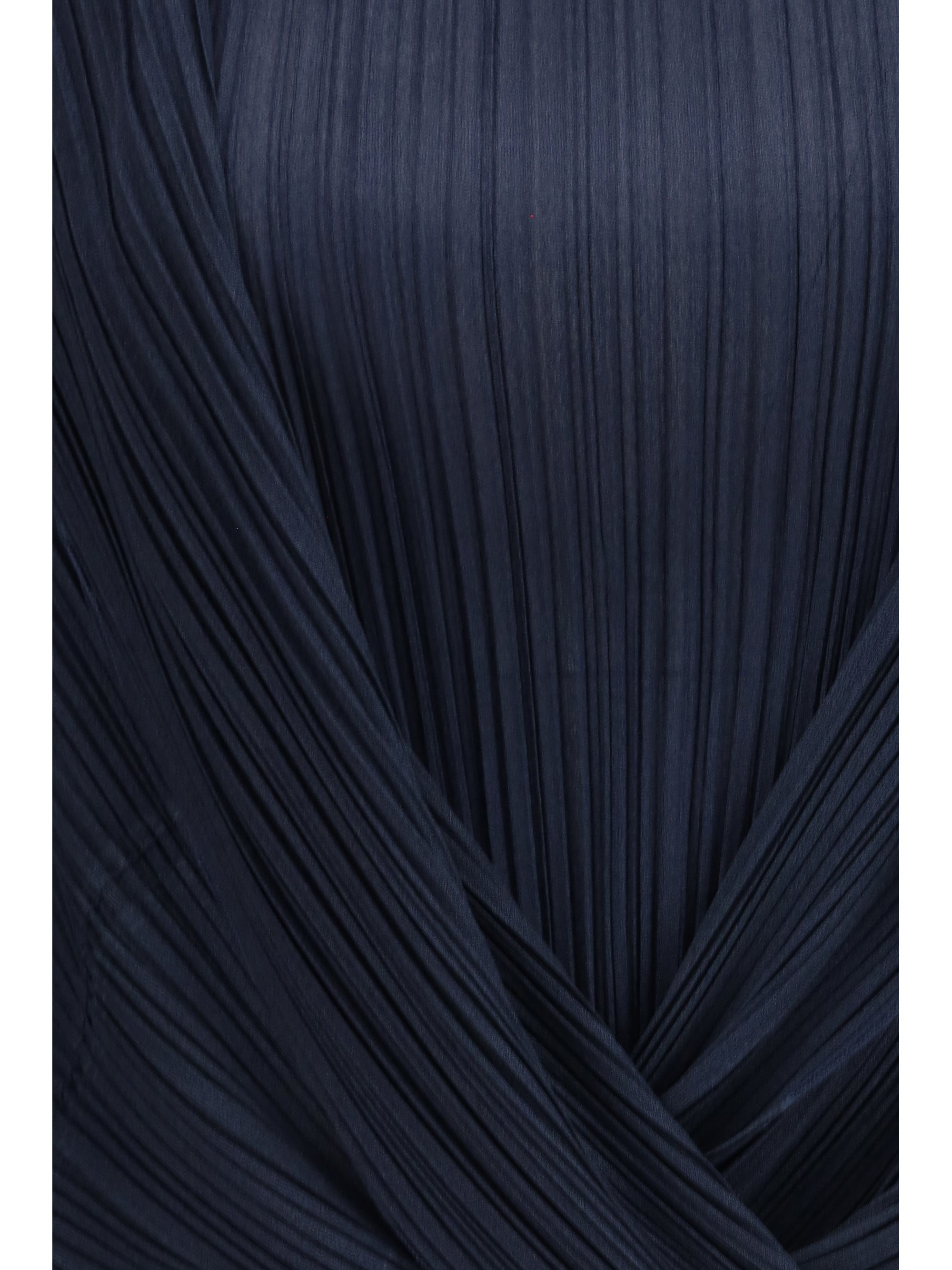 semi-sheer pleated blouse