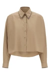 the fabiana filippi cropped shirt reinterprets the codes of classic tailoring th