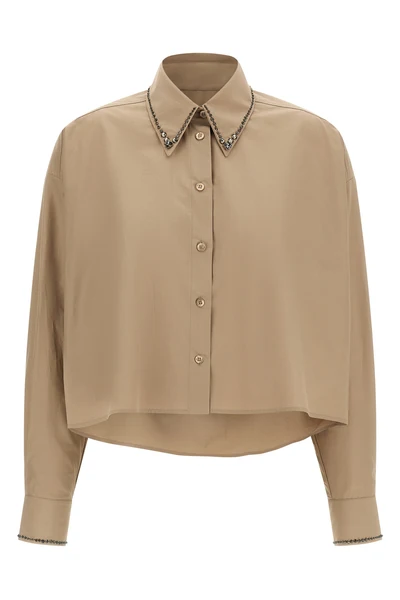 the fabiana filippi cropped shirt reinterprets the codes of classic tailoring th