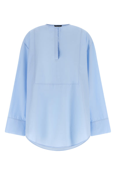 trompe loeil cotton poplin shirt