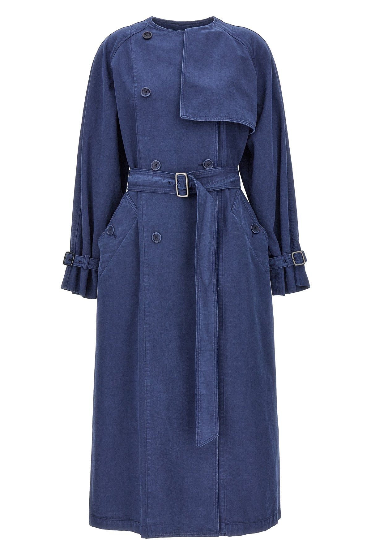 MAX MARA 38 calao double-breasted cotton trench coat