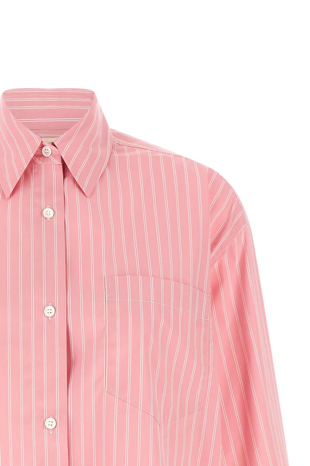 the marni shirt in cotton blend poplin is distinguished by an oversized silhouet