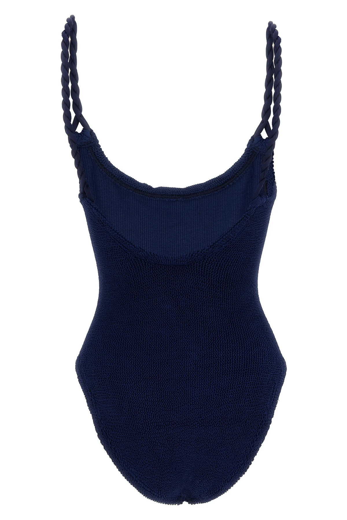the hunza g camille one-piece swimsuit redefines beachwear through an innovative