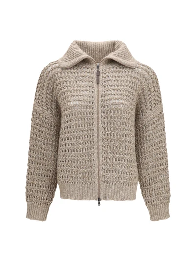 cashmere cardigan with central pocket