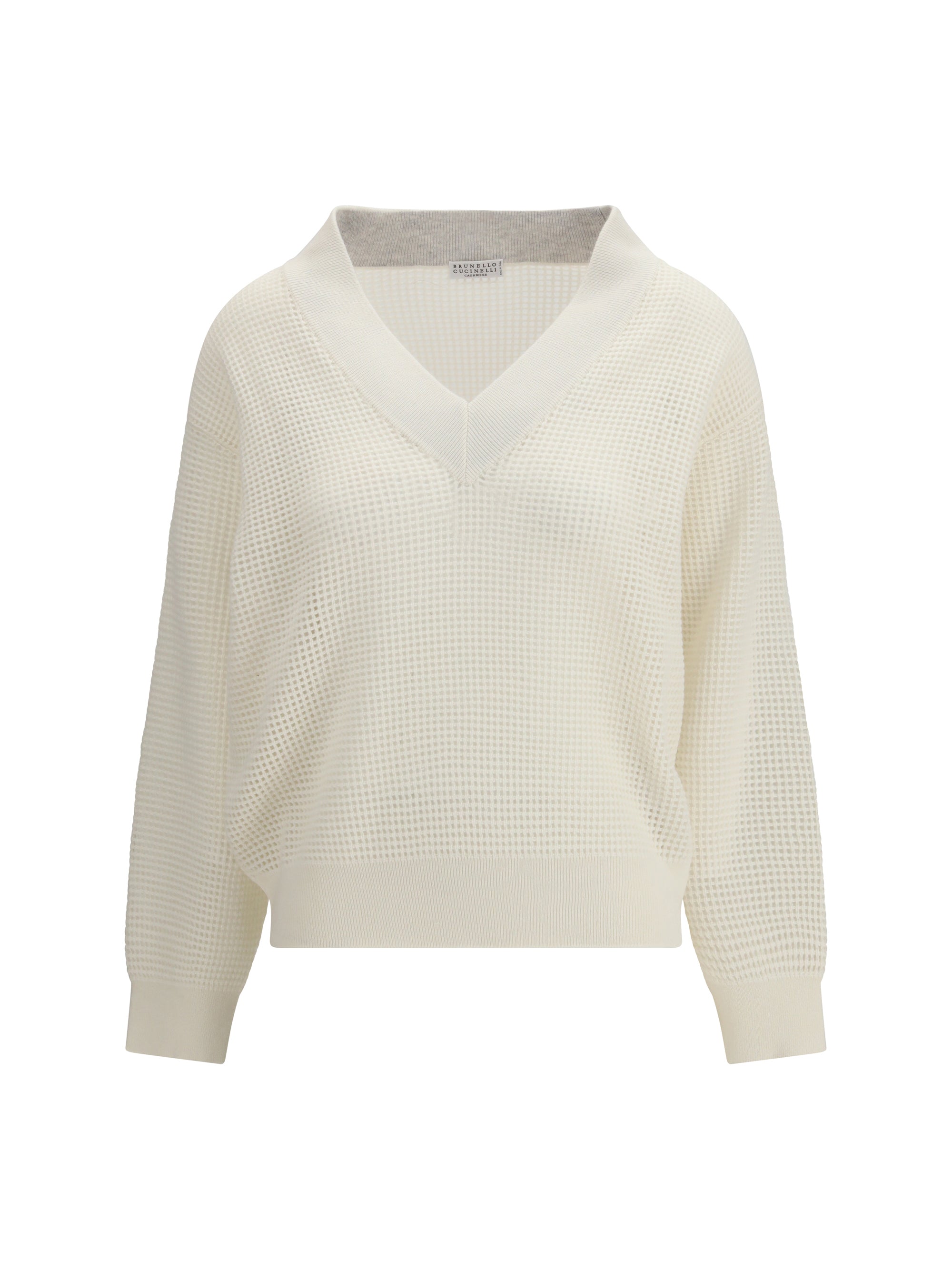 BRUNELLO CUCINELLI L cashmere net sweater 