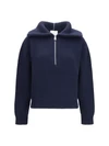 cashmere high-neck zip sweater