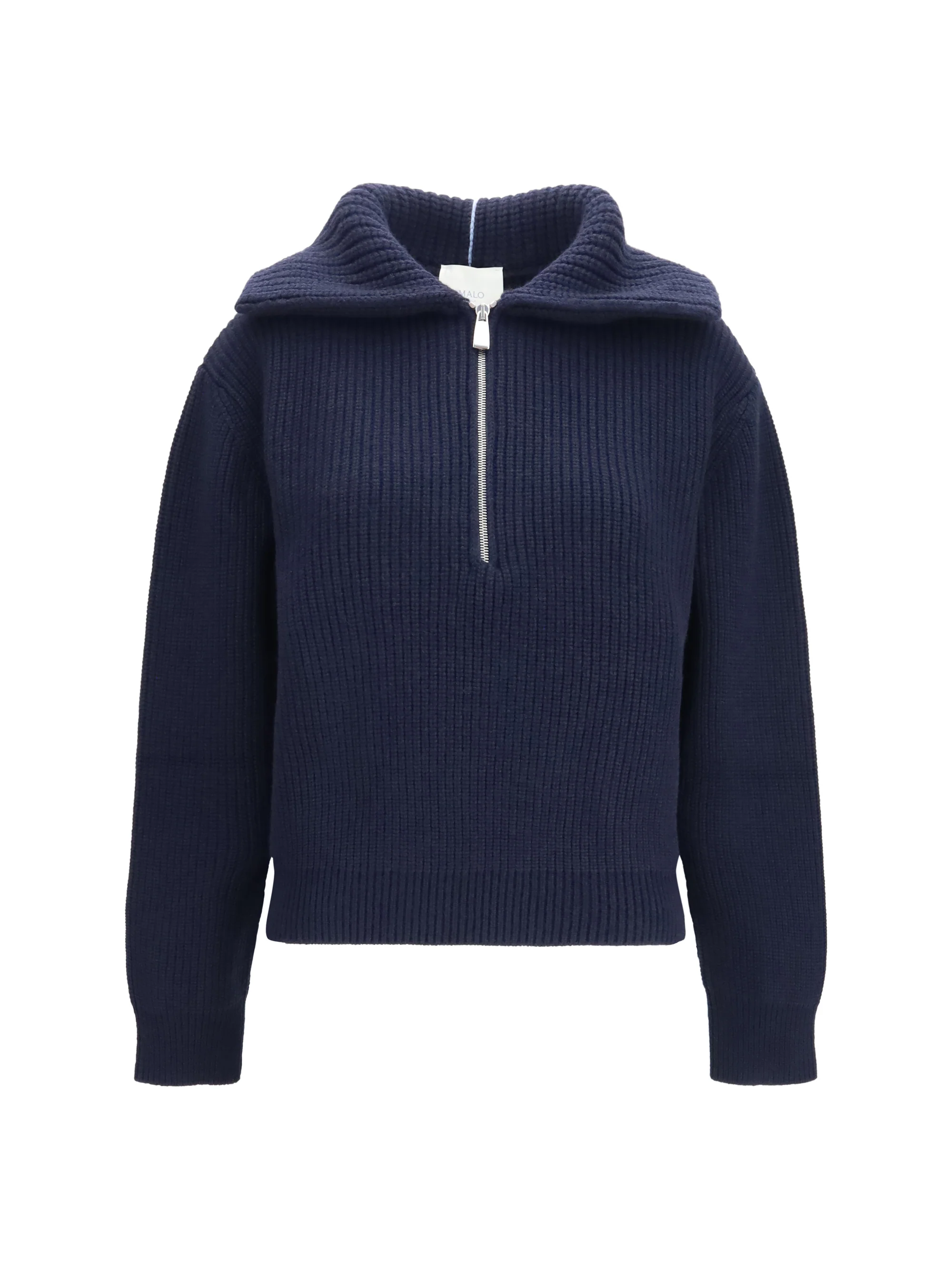 cashmere high-neck zip sweater