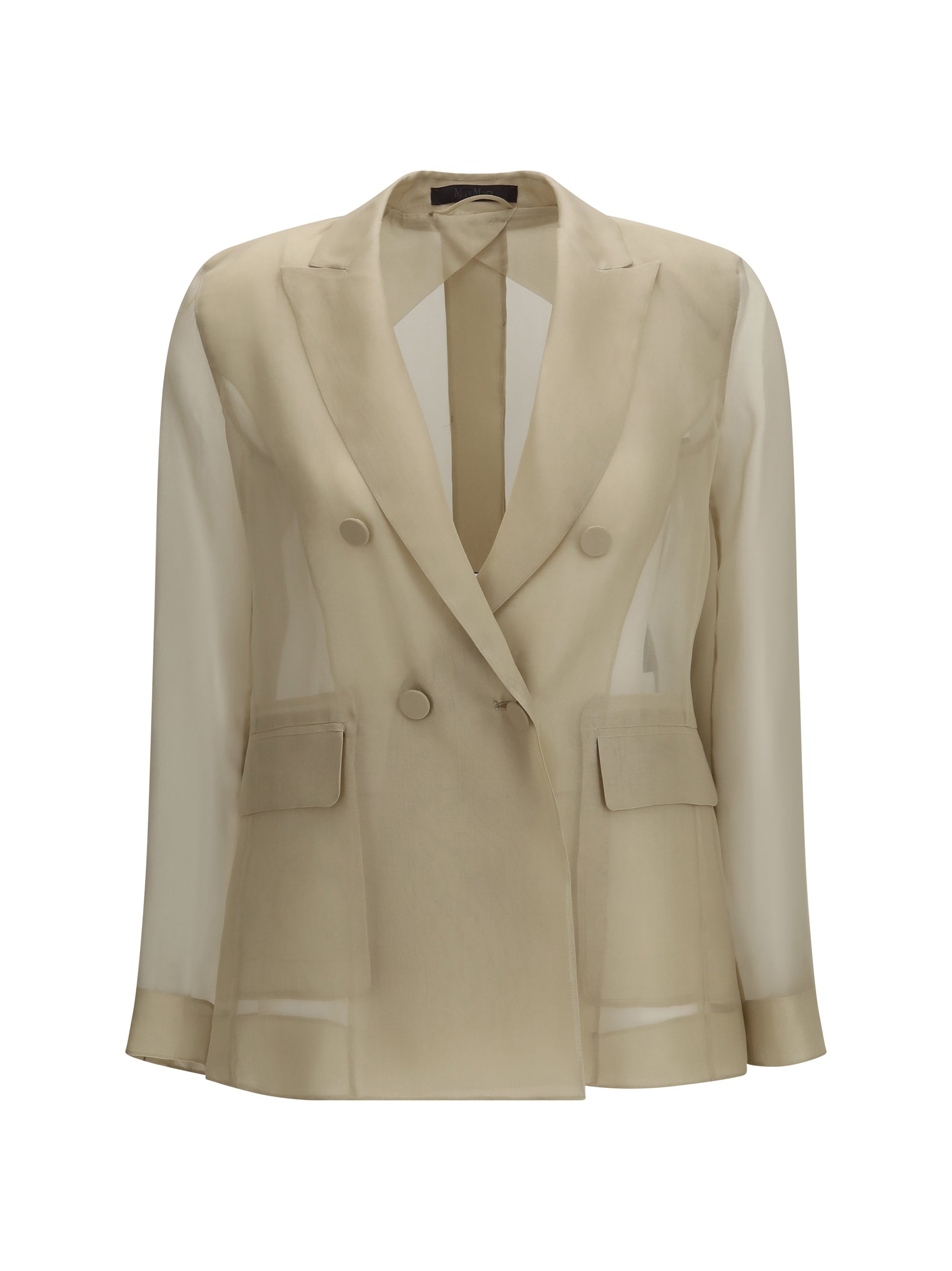 PIANOFORTE- MAX MARA 40 slogan jacket in silk organza